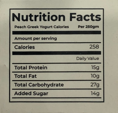 Peach Greek Yogurt